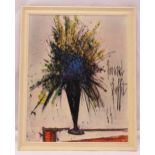 Bernard Buffet framed and glazed polychromatic print of flowers in a vase, 50.5 x 39cm