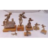 A quantity of Israeli white metal figurines of musicians (7)
