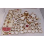 Royal Albert Old Country Roses dinner and teaset for six place settings to include plates, bowls,