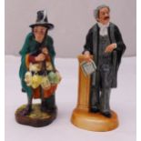 Two Royal Doulton figurines The Mask Seller HN2103 and The Lawyer HN3041, marks to the bases,