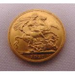 1911 George V gold sovereign