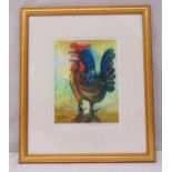 Picasso limited edition framed and glazed polychromatic Giclee print titled The Rooster 280/500, COA