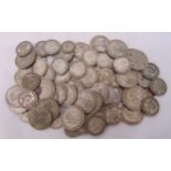 A quantity of pre 1947 GB silver coins to include florins, shillings and sixpences, approx total