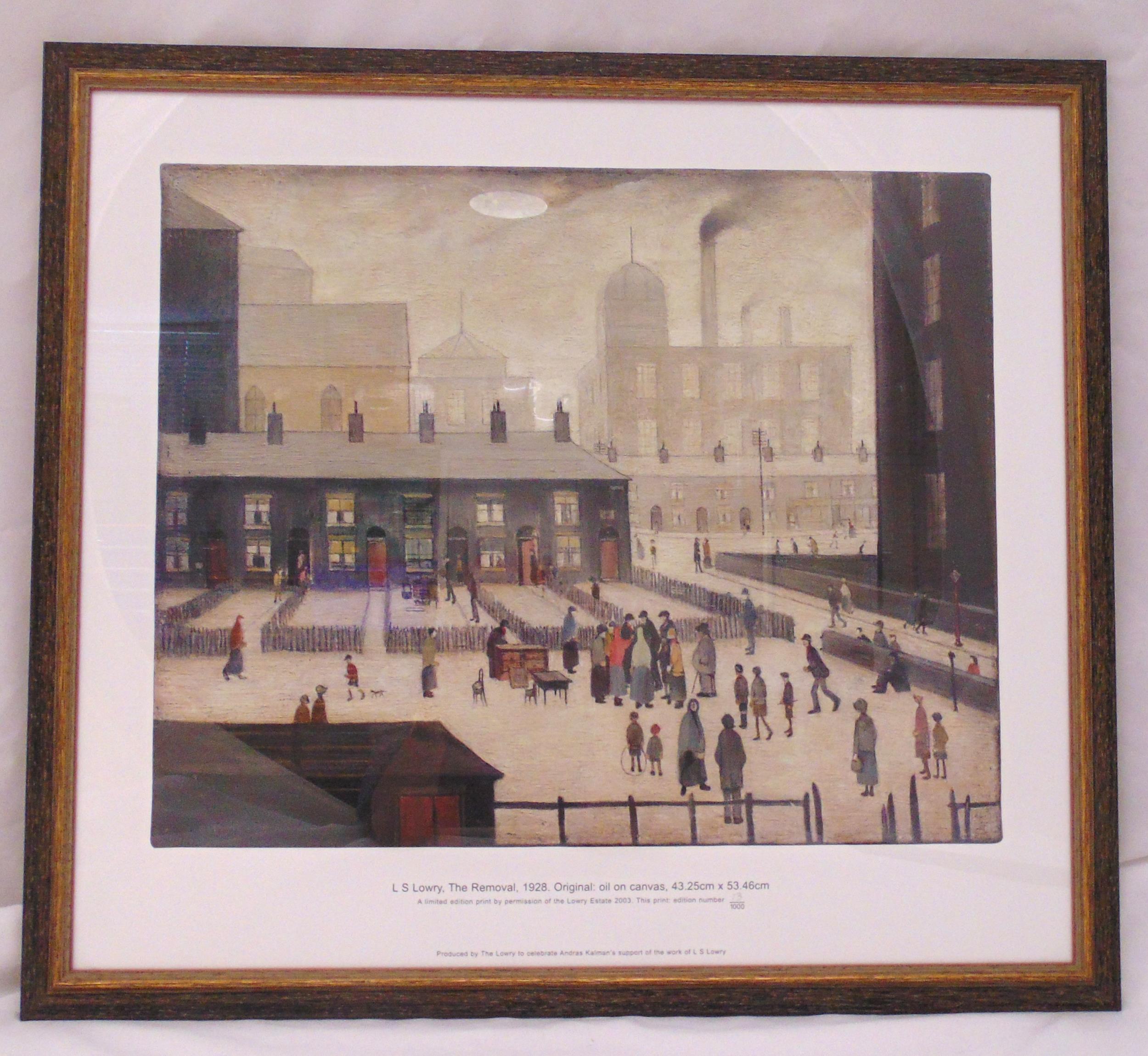 L.S. Lowry framed and glazed polychromatic limited edition 13/1000 lithographic print titled The