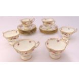 Hammersley Dresden Sprays porcelain teaset to include cups and saucers, A/F (18)