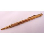 Bakers Perm Point hallmarked 9ct gold propelling pencil