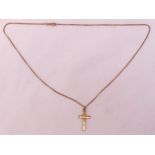 9ct gold Crucifix on a 9ct gold chain, approx total weight 3.6g
