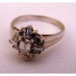 18ct white gold and diamond dress ring, approx total weight 3.4g