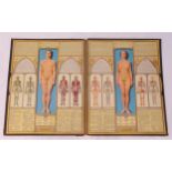 Bodyscope mid 20th century educational anatomical medical folio of male and female bodies,