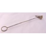 A hallmarked silver candle snuffer of customary form, Birmingham 1964, approx total weight