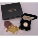 2000 Millennium proof gold Sovereign in fitted packaging, to include COA