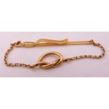 18ct yellow gold tie clasp, approx total weight 7.8g