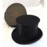 Manufacture de Paris Chapeaux Mecaniques Perfectionnes collapsible opera top hat in original