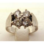 18ct white gold and four stone diamond ring, approx total weight 5.2g