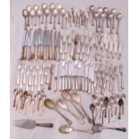 A quantity of silver plated Kings pattern flatware to include knives, forks, spoons and fish eaters