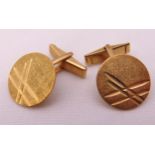 A pair of 9ct yellow gold cufflinks, approx total weight 9.9g