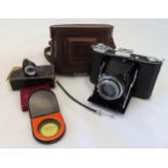 Zeiss Ikon Compur Rapid camera with 1:35 f=7.5cm lens in leather case, to include accessories