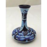 Moorcroft blue on blue vase flowers by Kerry Goodwin limited edition 5/50, marks to the base, 15.5cm