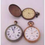Three pocket watches to include a (S) 5436 British Railway and a Waltham