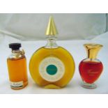 Three bottles of perfume to include Guerlain Mitsouko, Femme by Rochas and Jodie Madame by Balmain