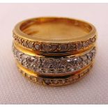 14ct yellow gold and diamond ring, approx total weight 5.1g