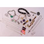 A quantity of costume jewellery to include necklaces, bracelets, pendants, brooches and rings