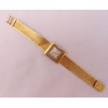 Eterna 18ct yellow gold ladies wristwatch on an articulated integral bracelet, approx total weight