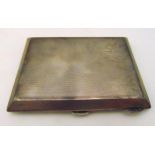 A hallmarked silver engine turned cigarette case, approx total weight 153g