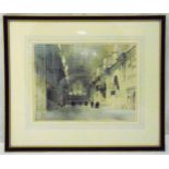 T.S. Boys framed and glazed polychromatic lithograph of The Guild Hall London, 30 x 40cm