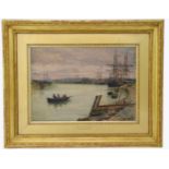 Charles Napier Hemy framed and glazed watercolour titled The Gleaming, signed bottom right, 33 x