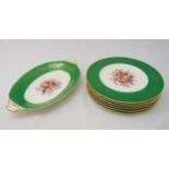 Coalport dessert set pattern 9192 to include six plates and a fruit dish (7)