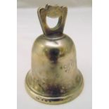 A hallmarked silver table bell with pierced handle, Birmingham 1909, approx total weight 157g,