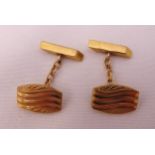 A pair of 9ct gold cufflinks, approx total weight 4.8g