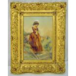 Attributed to Paul Faconer Poole framed and glazed watercolour titled Daydreams
