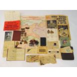 Ernest Plant collection of WWII ephemera, badges & dog tags including Stalag VII Prisoner of War