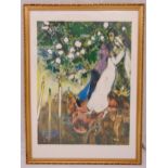 Marc Chagall framed and glazed limited edition polychromatic lithograph 247/450