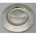 A hallmarked silver trophy plate of horse racing interest, presented by the Duke of Richmond to