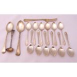 A quantity of hallmarked silver spoons, approx total weight 245g (16)