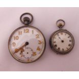 Two hallmarked silver pocket watches A/F