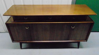 G-Plan mid 20th century rectangular sideboard, the two tiered top above drawers and cupboards with