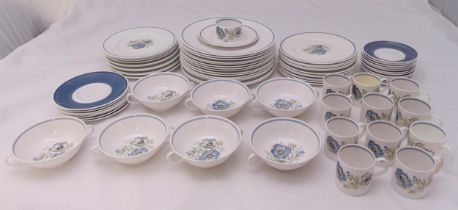 Wedgwood Susie Cooper part dinner and coffee service to include plates, bowls, cups and saucers (