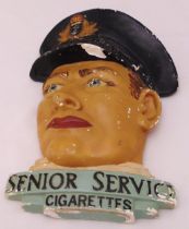 Senior Service ceramic advertising display in the form of a naval officer, A/F, 35cm (h)