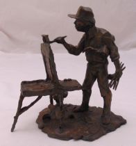 Gary Price bronze of an artist at his easel, limited edition 1 of 5 dated 1994, 19cm (h)