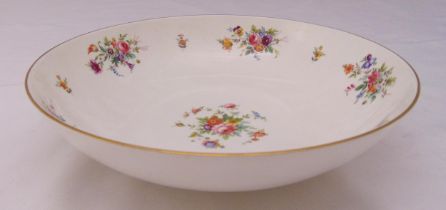 Minton Marlow circular fruit bowl decorated with floral sprays, marks to the base, 29cm (dia)