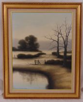 Michael John Hill framed oil on canvas titled After the Storm, signed bottom right, details to