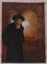 Joe Rose watercolour of a Rabbi, signed bottom right, 60 x 43cm