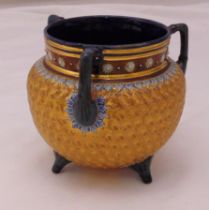 A Doulton Lambeth tyg with gilded decoration, marks to the base, 14.5cm (h)