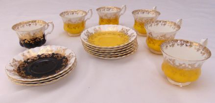 Royal Albert teaset for six place setting to include cups and saucers (15)