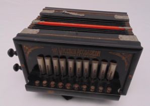 An ebonised Viceroy accordion, made in Saxony, circa 1920