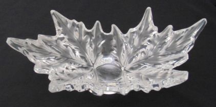 Lalique Champs Elysee table centrepiece, signed to the base, 19 x 45 x 25.5cm